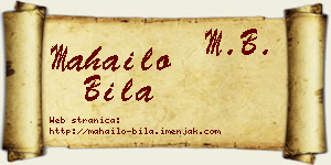Mahailo Bila vizit kartica